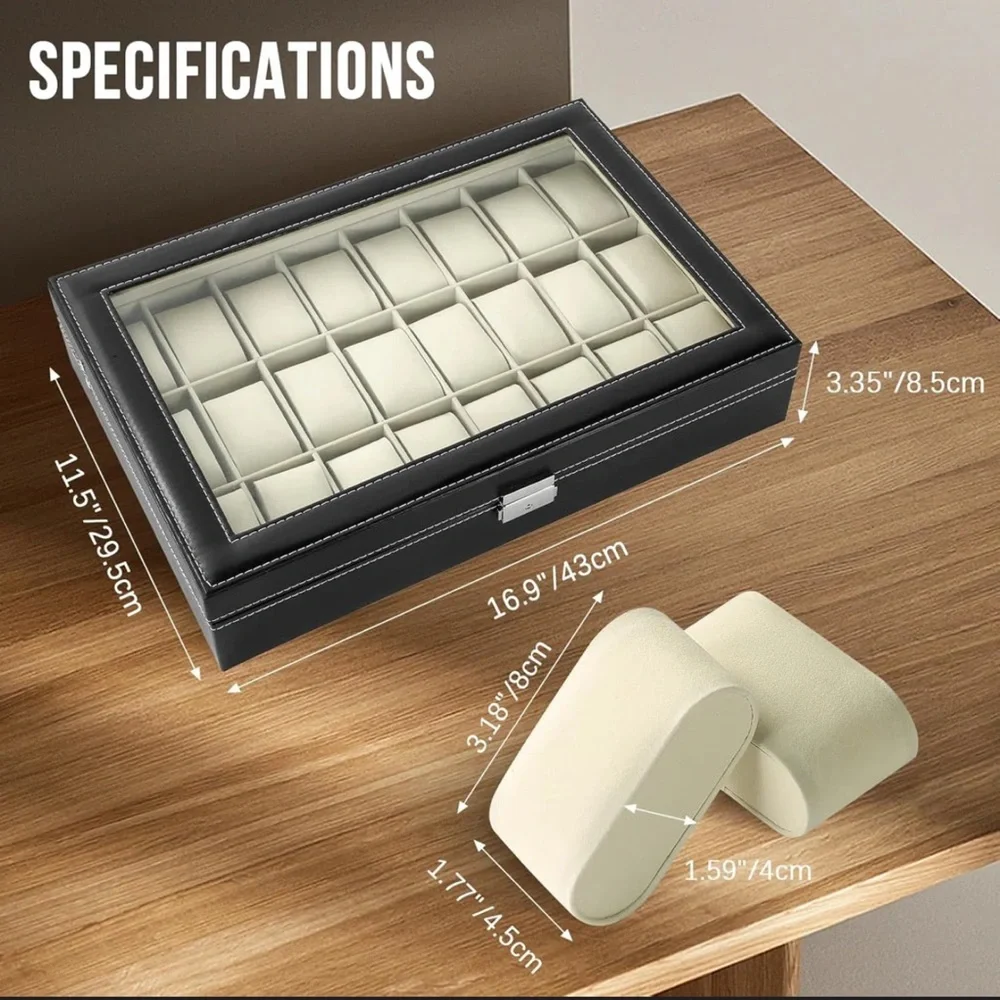 24 spot Black Watch Display Case - Picture 5 of 5